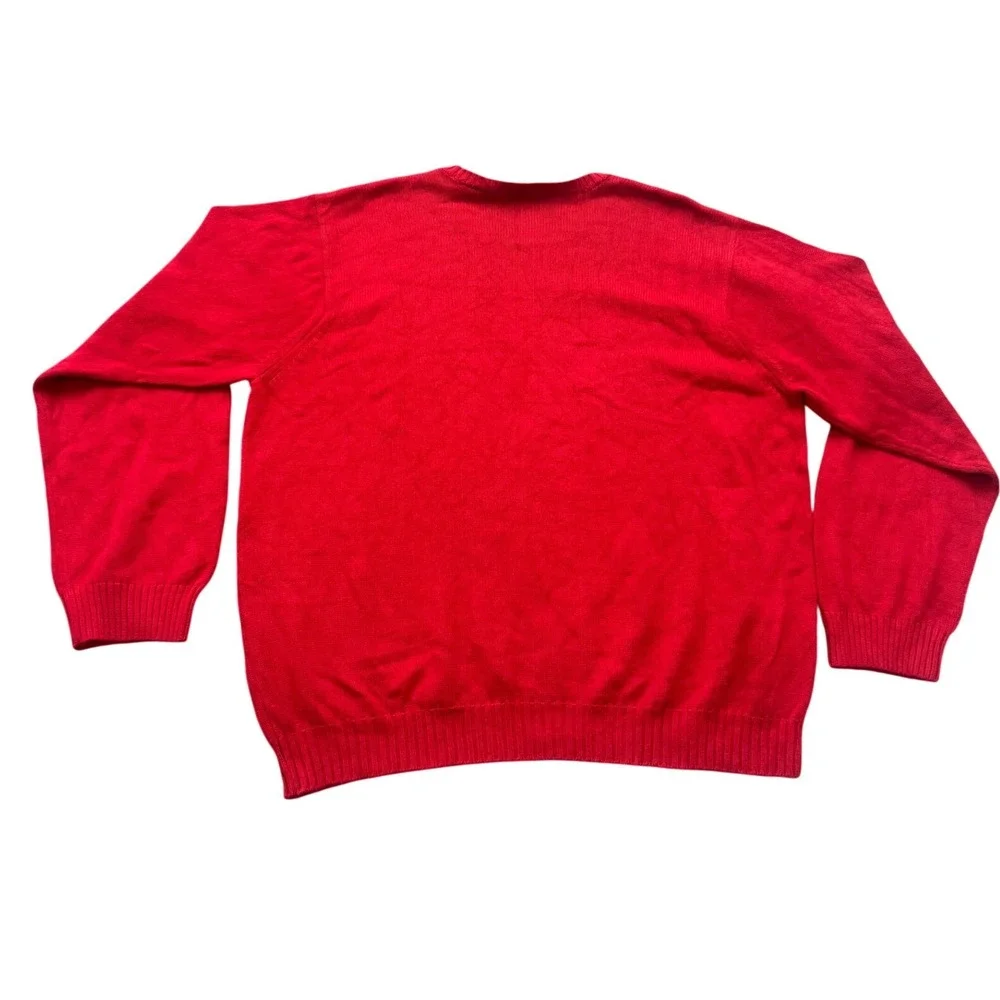 IZOD Mens‎ Red Diamond Textured Knit Crewneck Cotton Pullover Sweater XXL